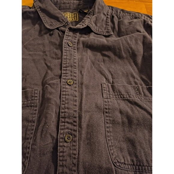 XL Tall Navy Blue Button Up Faded Glory Mens - Picture 4 of 6